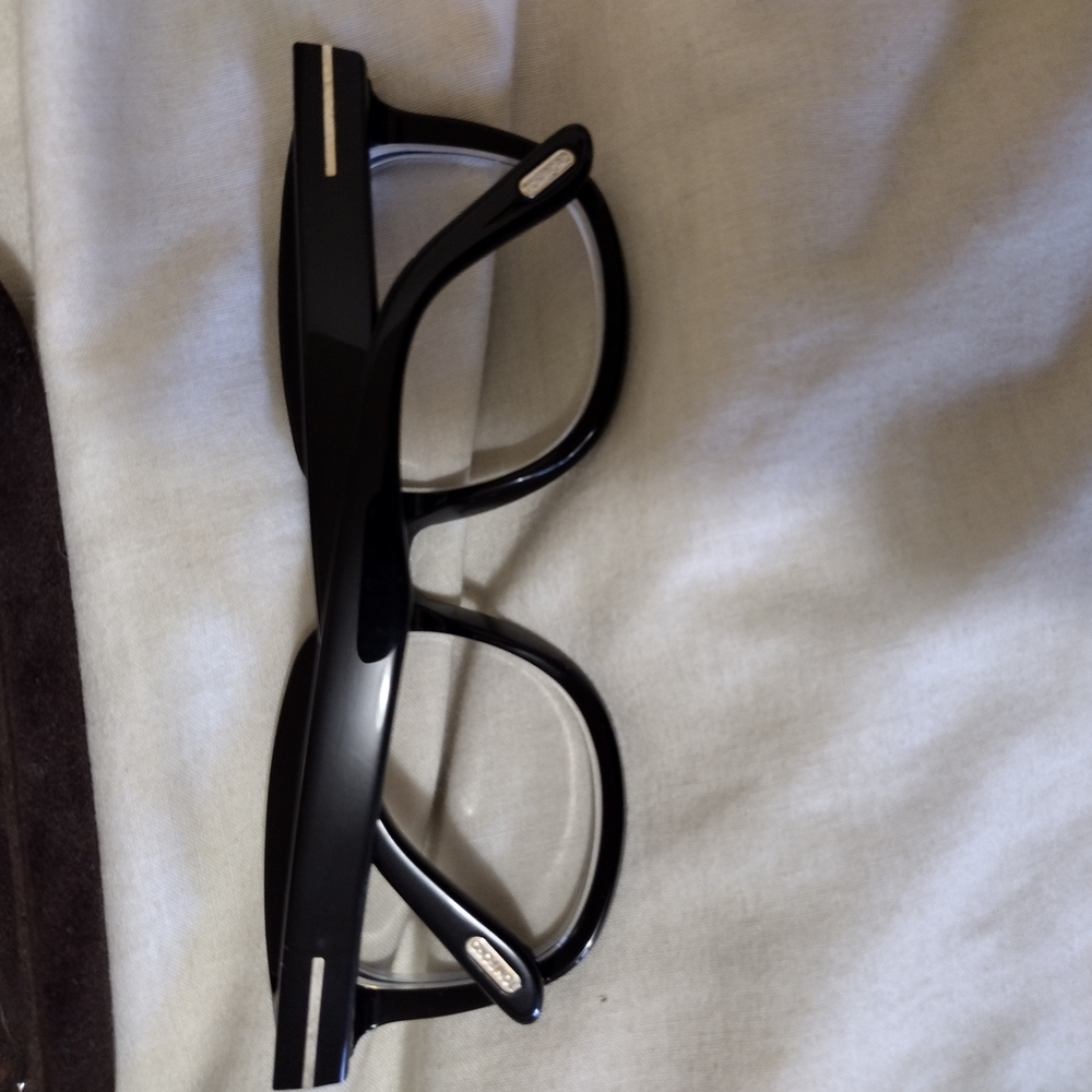 Tom Ford Black Square Optical Glasses with Gold Details - Picture 6 of 11